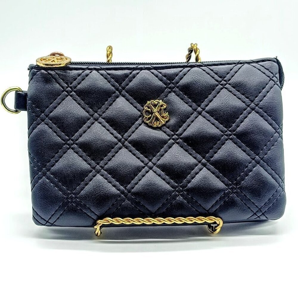 Christian Lacroix Black Quilted Wristlet